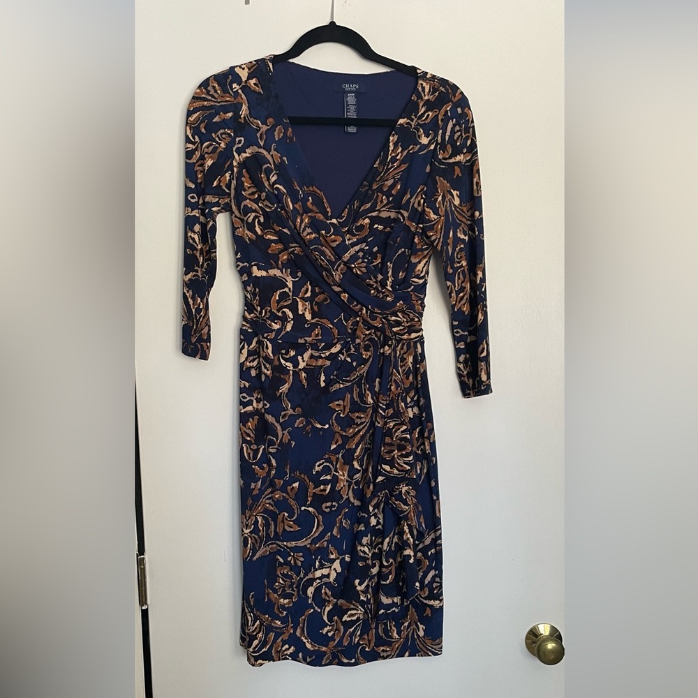 Ladies Chaps Wrap Dress Sz Sm/P